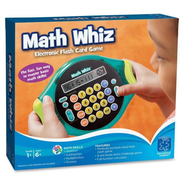 Learning Resources Handheld Math Whiz Game - Skill Learning: Mathematics, Quiz, Addition, Subtraction, Multiplication, Division - 6 Year & Up - Multi - Image 2