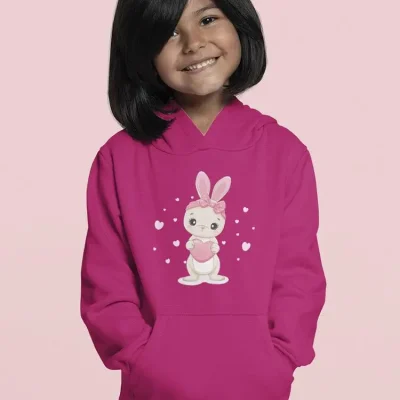 Adorable Bunny W Hearts Hoodie -Image by Shutterstock