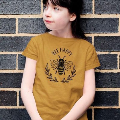 Bee Happy Nature Garland T-shirt -Image by Shutterstock
